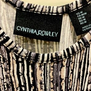 Cynthia row let size medium neutral striped dress